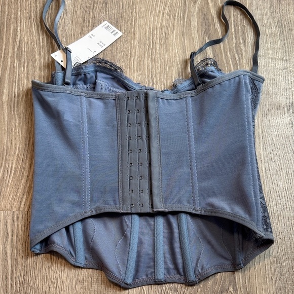 URBAN OUTFITTERS Out From Under Lace Bustier Corset Top Blue M - Picture 4 of 5
